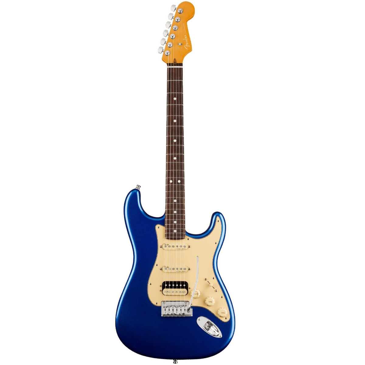Đàn Guitar Điện Fender American Ultra Stratocaster HSS màu Cobra Blue bàn phím Rosewood