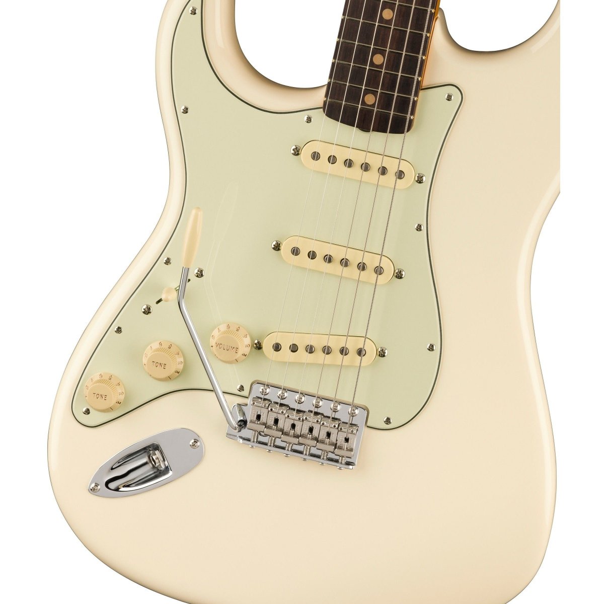 Đàn Guitar Điện Fender American Vintage II 1961 Stratocaster Left Handed, Slab Rosewood Fingerboard, Olympic White, #0110260805