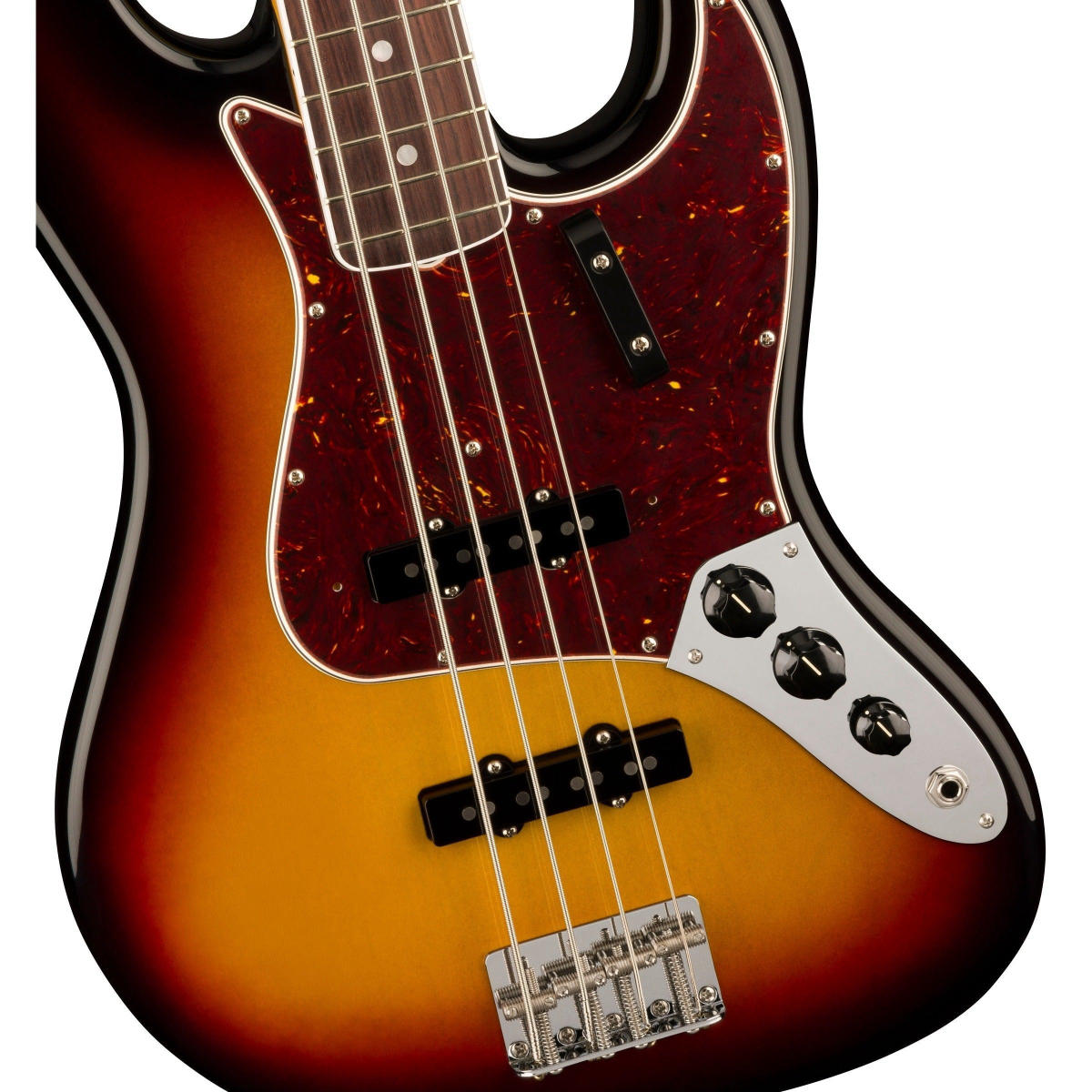 Đàn Guitar Bass Fender American Vintage II 1966 Jazz Bass, Bound-Round Laminated Rosewood Fingerboard, 3-Color Sunburst, #0190170800