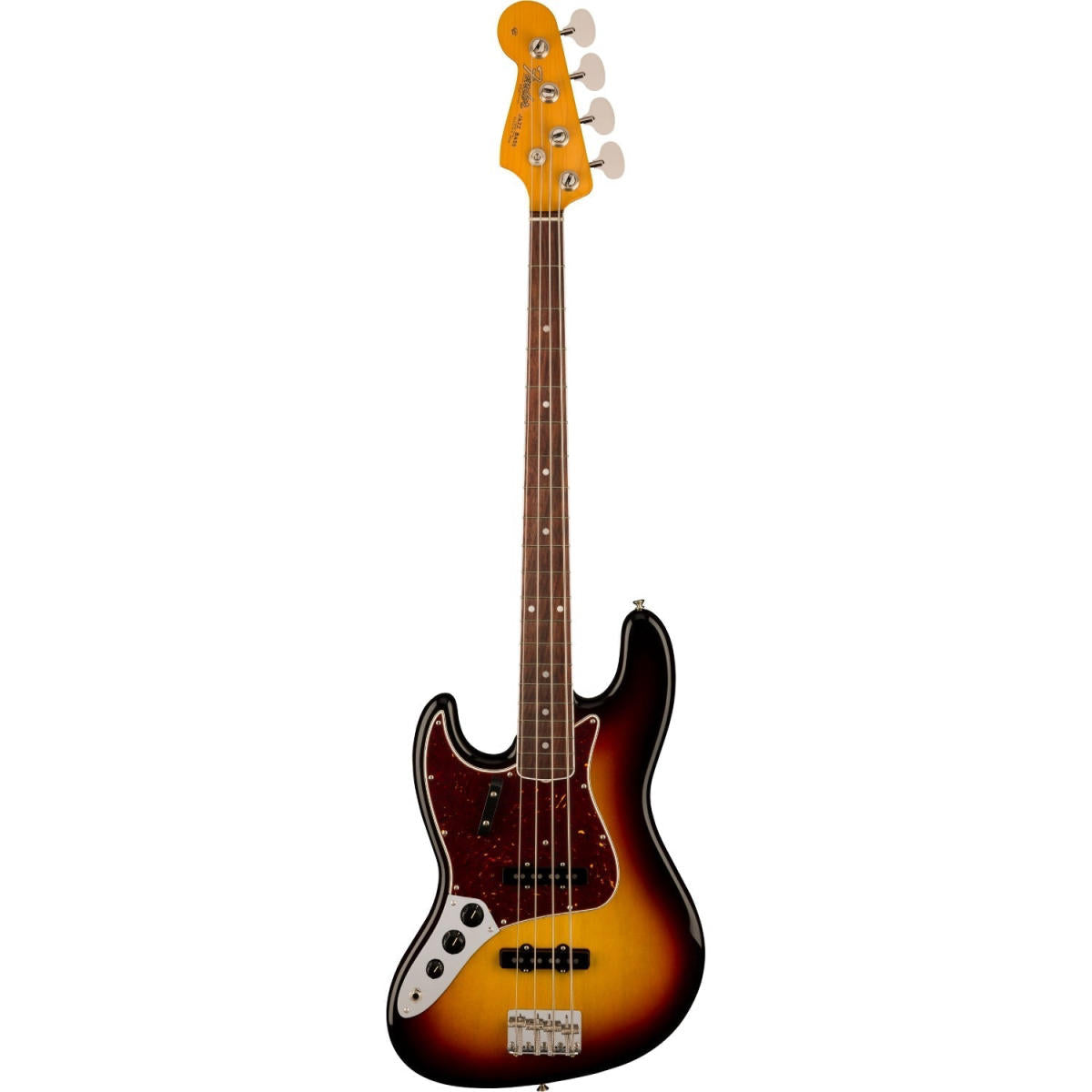 Đàn Guitar Bass Fender American Vintage II 1966 Jazz Bass Left-Hand, Bound-Round Laminated Rosewood Fingerboard, 3-Color Sunburst, #0190180800