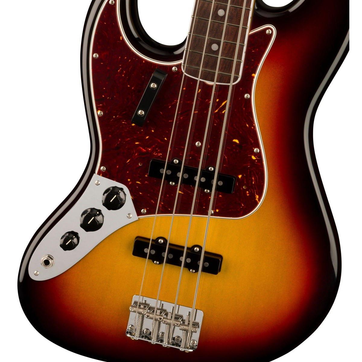 Đàn Guitar Bass Fender American Vintage II 1966 Jazz Bass Left-Hand, Bound-Round Laminated Rosewood Fingerboard, 3-Color Sunburst, #0190180800