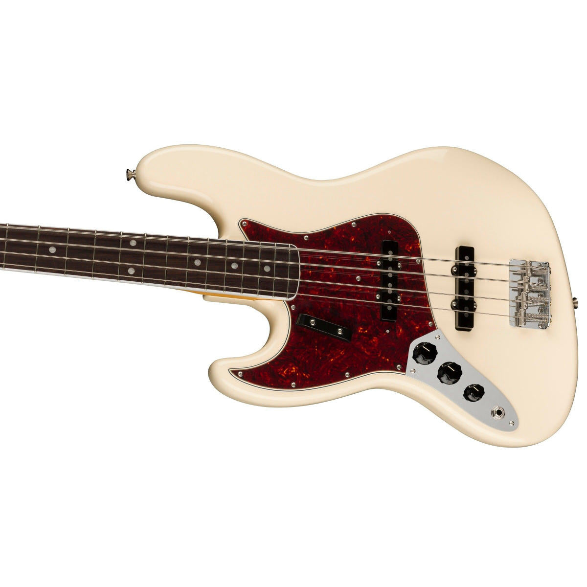 Đàn Guitar Bass Fender American Vintage II 1966 Jazz Bass Left-Hand, Bound-Round Laminated Rosewood Fingerboard, Olympic White, #0190180805