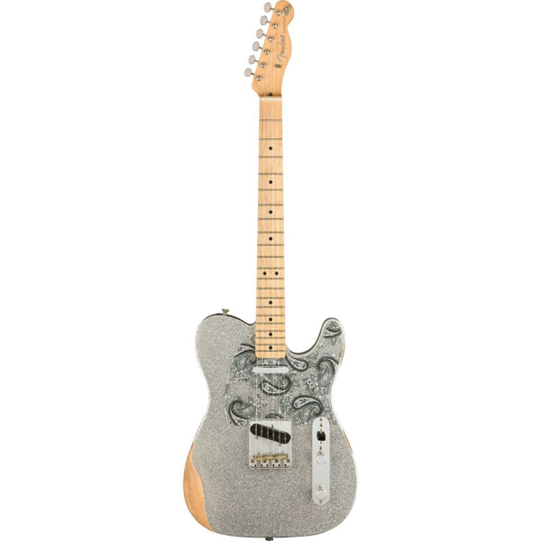 Đàn Guitar Điện Fender Brad Paisley Road Worn Telecaster, Maple Fingerboard, Silver Sparkle, #0145902317