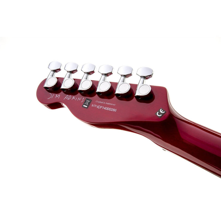 Đàn Guitar Điện Fender Jim Adkins JA90 Telecaster Thinline, Indian Laurel Fingerboard, Crimson Red Transparent, #0262354538