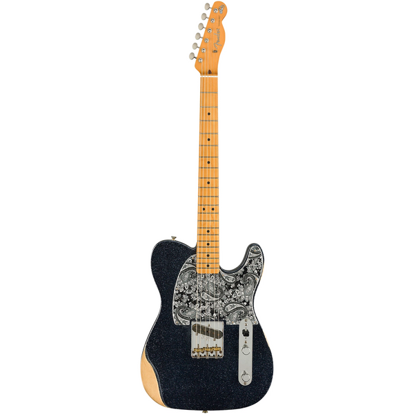 Đàn Guitar Điện Fender Brad Paisley Road Worn Esquire, Maple Fingerboard, Black Sparkle, #0140322398