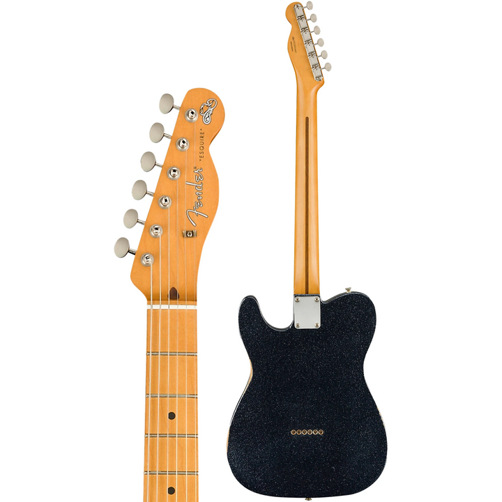 Đàn Guitar Điện Fender Brad Paisley Road Worn Esquire, Maple Fingerboard, Black Sparkle, #0140322398