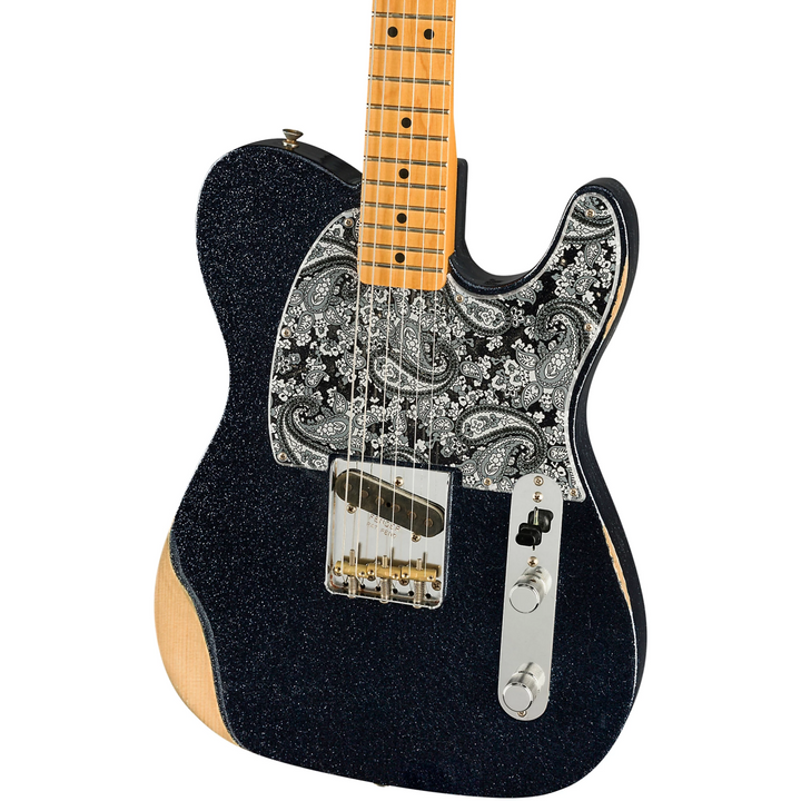 Đàn Guitar Điện Fender Brad Paisley Road Worn Esquire, Maple Fingerboard, Black Sparkle, #0140322398