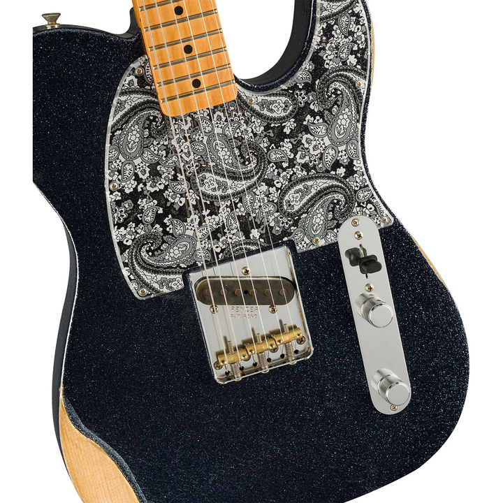 Đàn Guitar Điện Fender Brad Paisley Road Worn Esquire, Maple Fingerboard, Black Sparkle, #0140322398