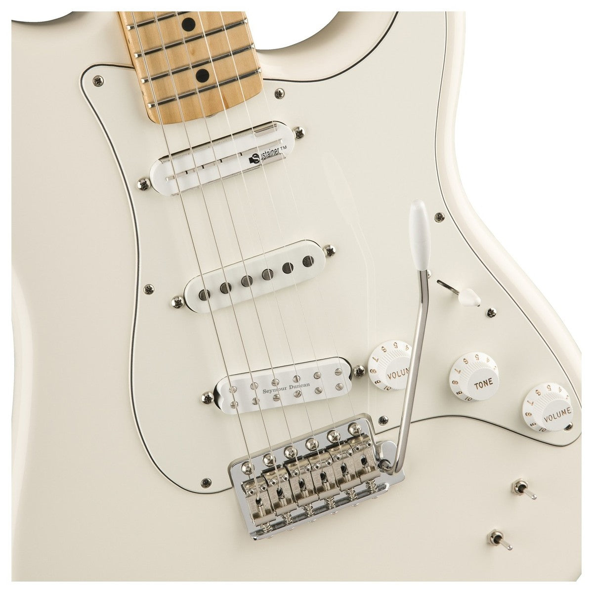 Đàn Guitar Điện Fender EOB Sustainer Stratocaster, Maple Fingerboard, Olympic White, #0140192305