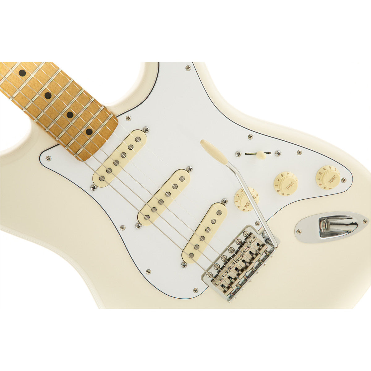 Đàn Guitar Điện Fender Jimi Hendrix Stratocaster, Maple Fingerboard, Olympic White, #0145802306