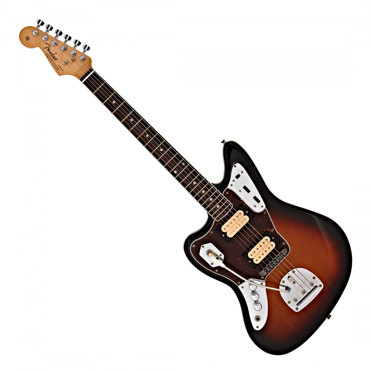 Đàn Guitar Điện Fender Kurt Cobain Jaguar Left-handed,Rosewood Fingerboard, 3-Tone Sunburst w/Case, #0143021700