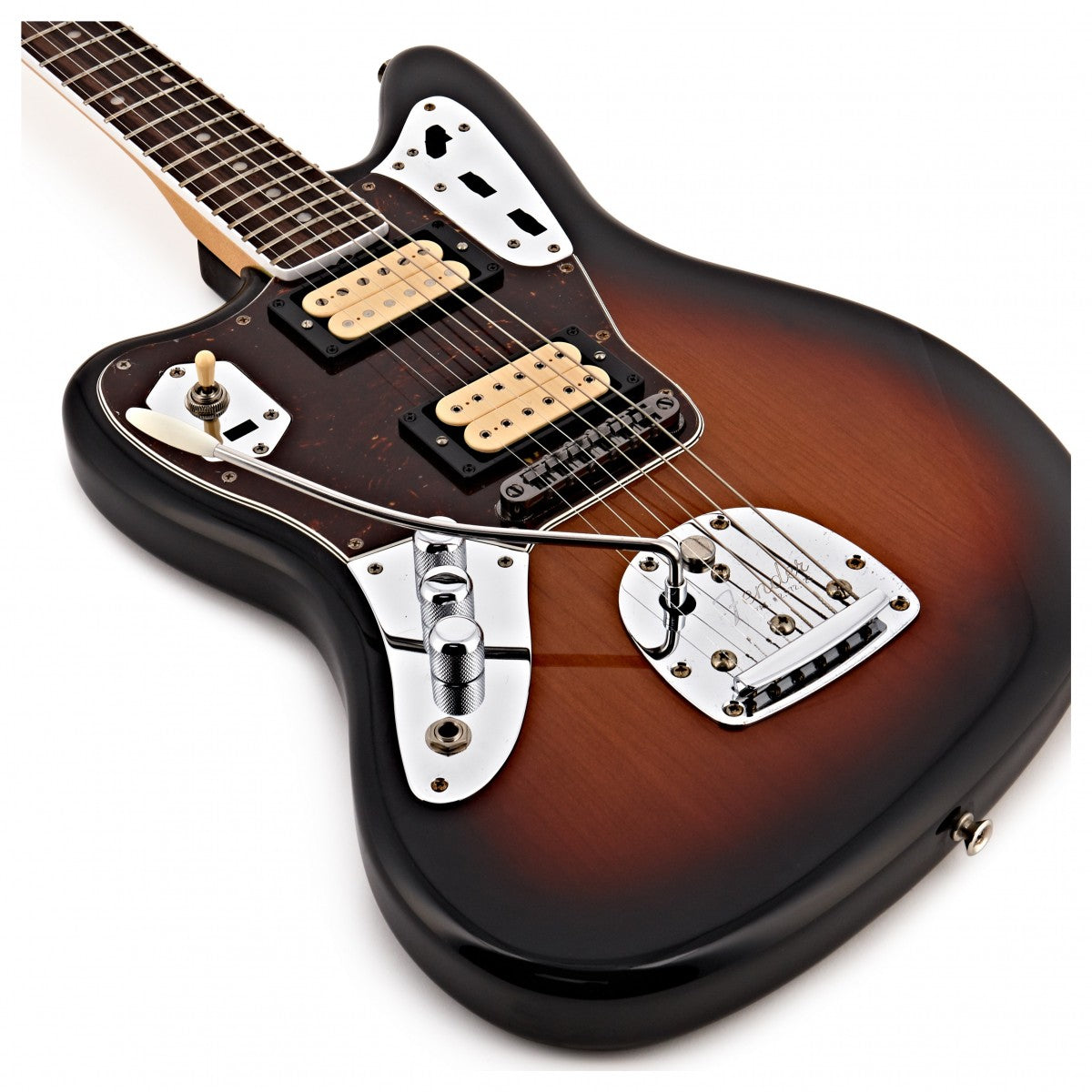 Đàn Guitar Điện Fender Kurt Cobain Jaguar Left-handed,Rosewood Fingerboard, 3-Tone Sunburst w/Case, #0143021700