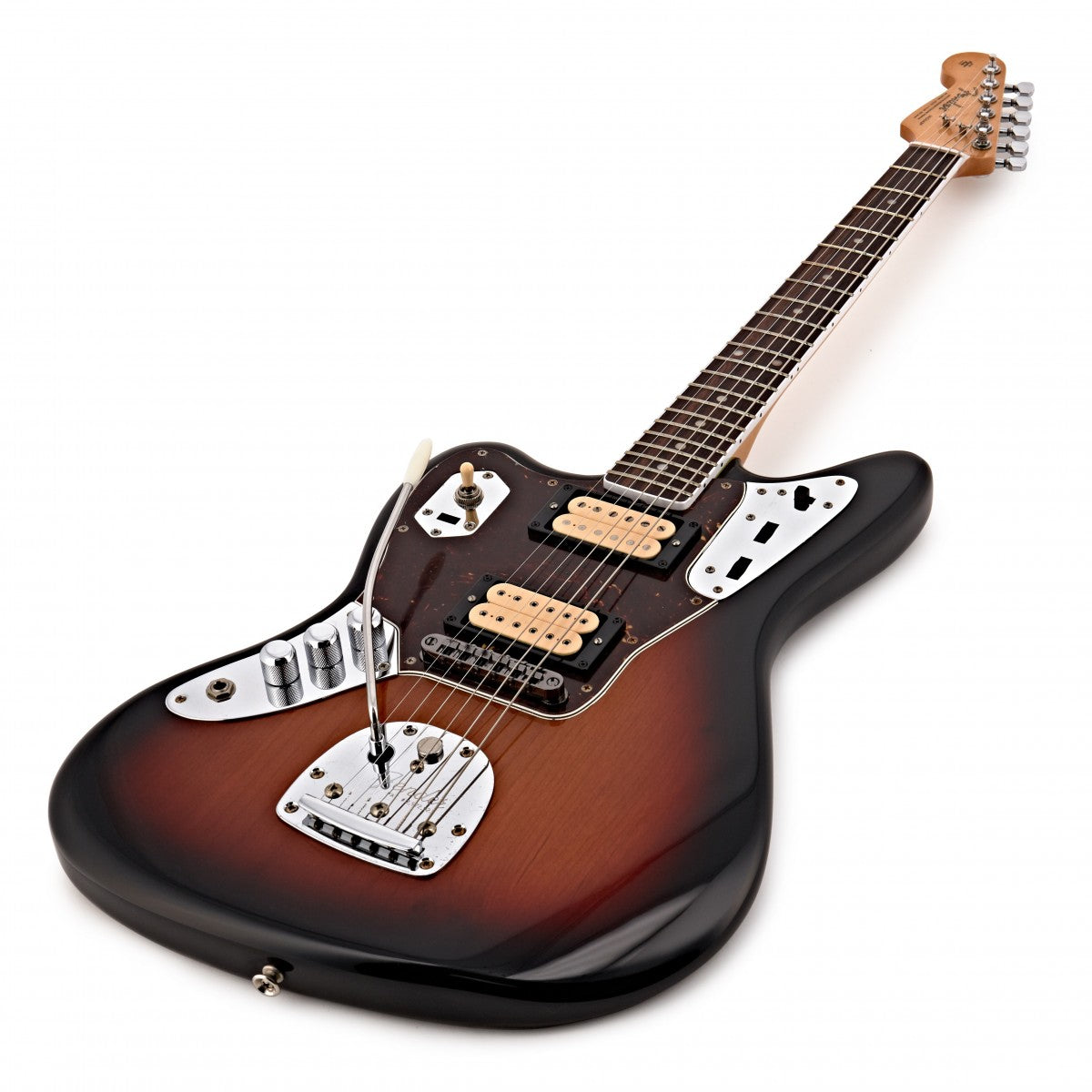Đàn Guitar Điện Fender Kurt Cobain Jaguar Left-handed,Rosewood Fingerboard, 3-Tone Sunburst w/Case, #0143021700