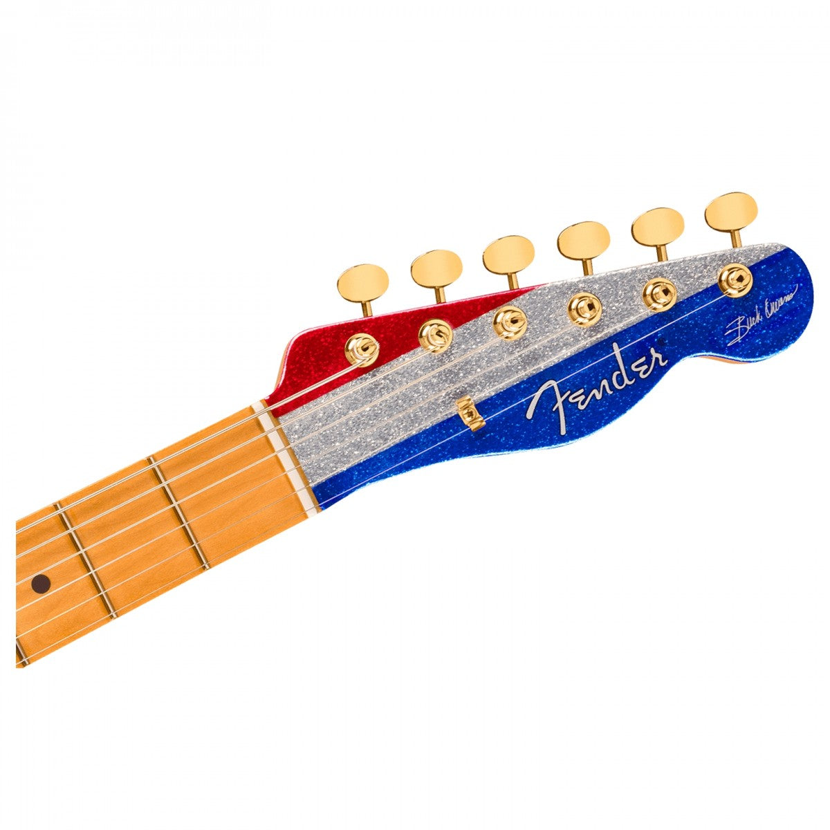 Đàn Guitar Điện Fender Buck Owens Telecaster, Maple Fingerboard, Red, Silver and Blue Sparkle, #0140452371