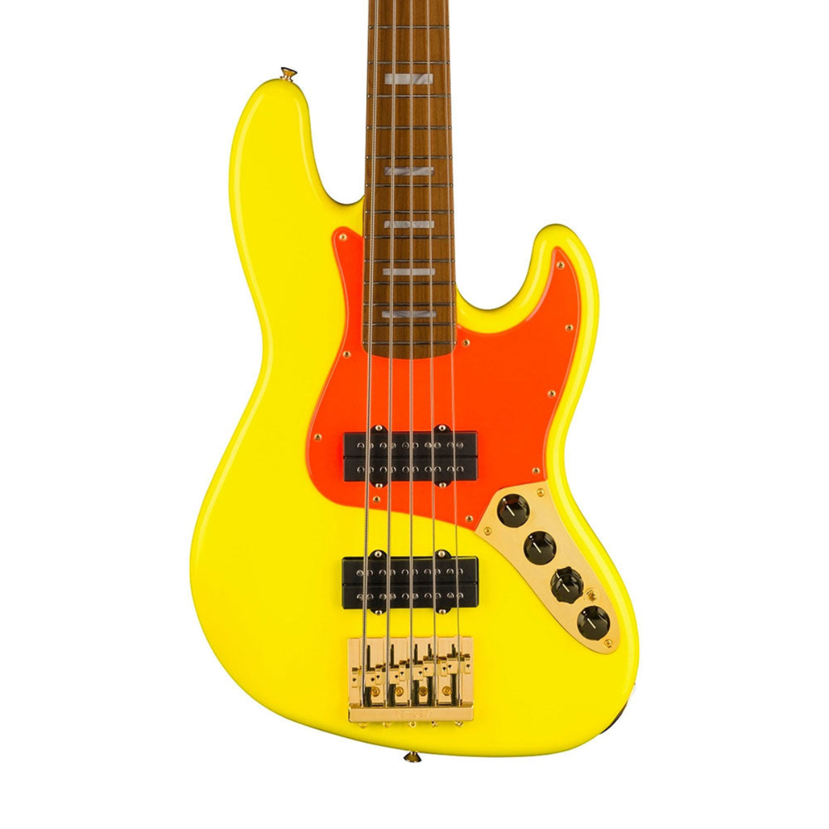 Đàn Guitar Bass Fender MonoNeon Jazz Bass V, Roasted Maple, Neon Yellow, #0149400386