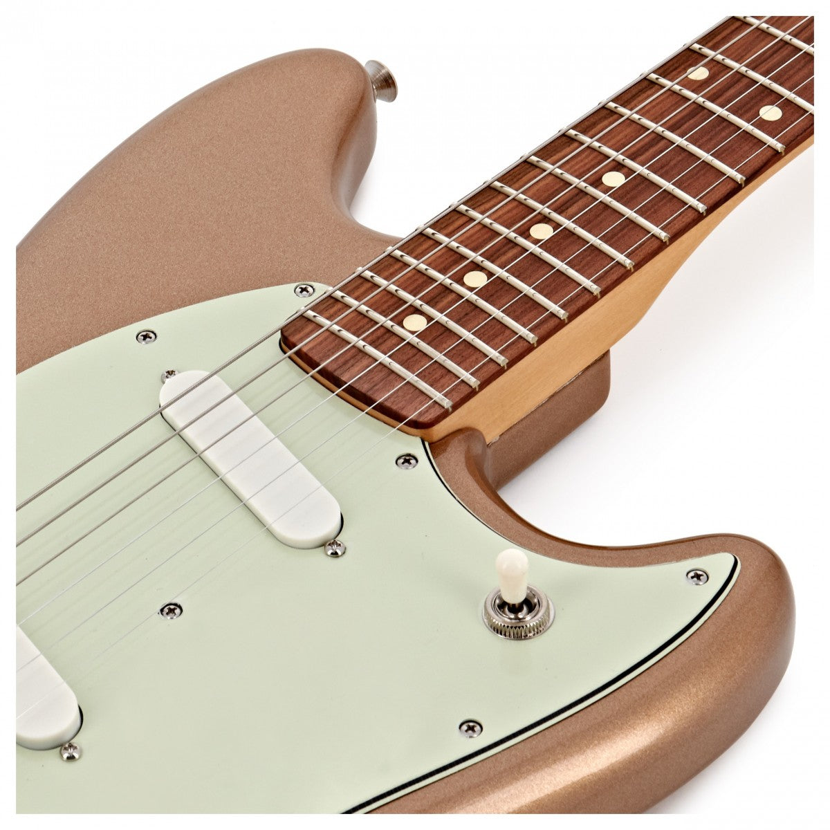 Đàn Guitar Điện Fender Player Mustang SS màu Firemist Gold bàn phím Pau Ferro