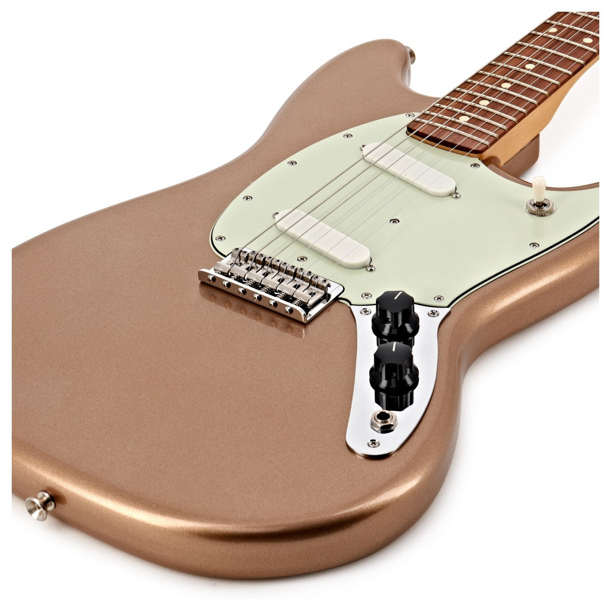 Đàn Guitar Điện Fender Player Mustang SS màu Firemist Gold bàn phím Pau Ferro