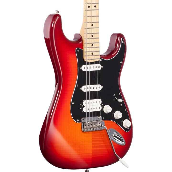 Đàn Guitar Điện Fender Player Stratocaster Plus Top, Maple Fingerboard, Aged Cherry Burst, #0144562531