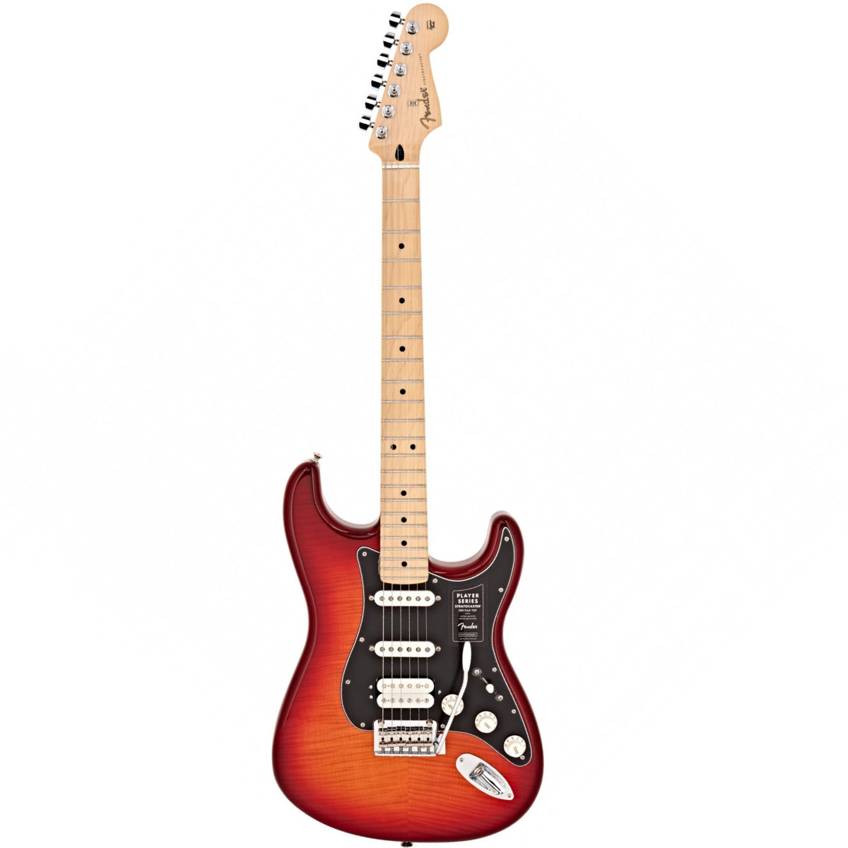 Đàn Guitar Điện Fender Player Plus Top Stratocaster SSS màu Aged Cherry Burst bàn phím Maple