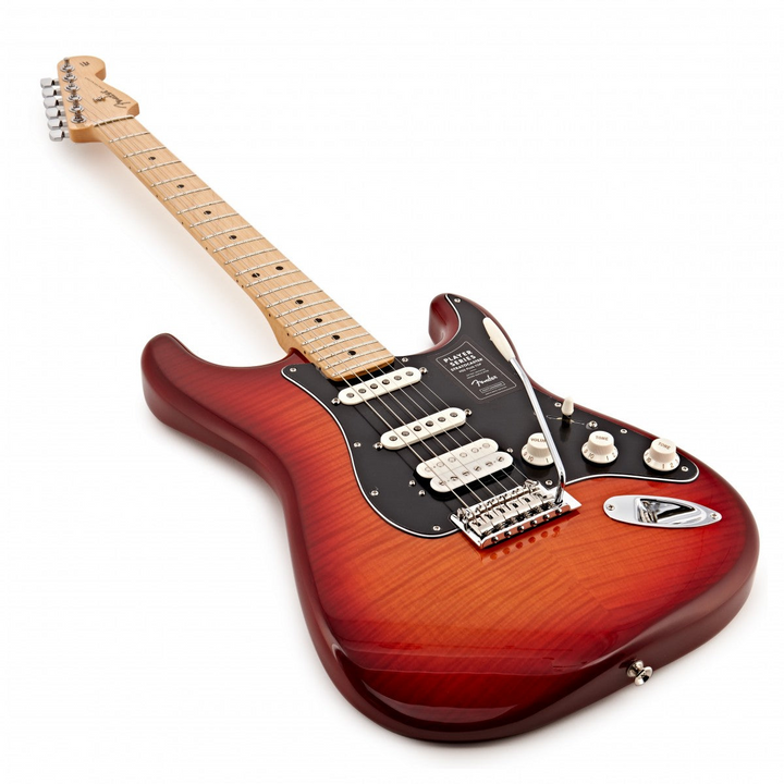 Đàn Guitar Điện Fender Player Stratocaster Plus Top, Maple Fingerboard, Aged Cherry Burst, #0144562531