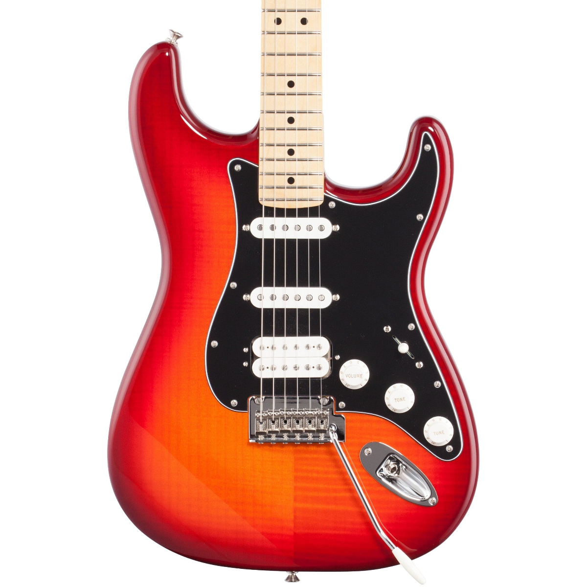 Đàn Guitar Điện Fender Player Plus Top Stratocaster SSS màu Aged Cherry Burst bàn phím Maple