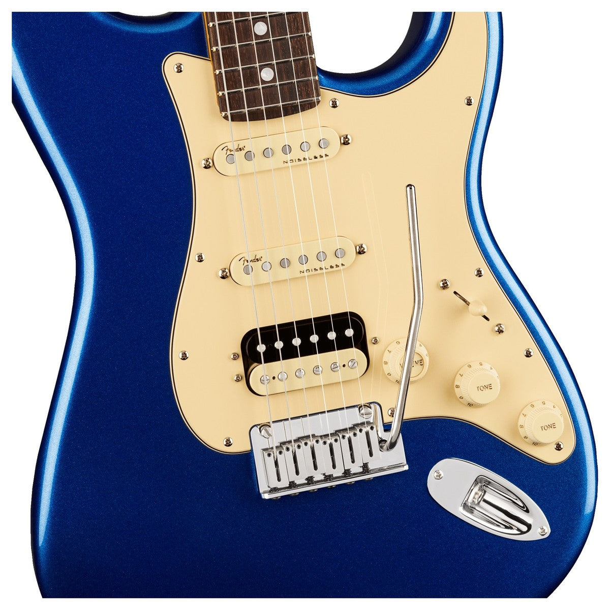 Đàn Guitar Điện Fender American Ultra Stratocaster HSS, Rosewood Fingerboard, Cobra Blue, #0118020795