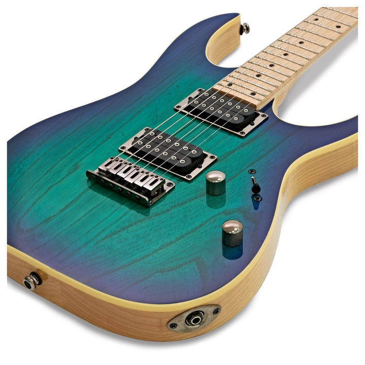 Đàn Guitar Điện Ibanez RG421AHM, HH, Blue Moon Burst