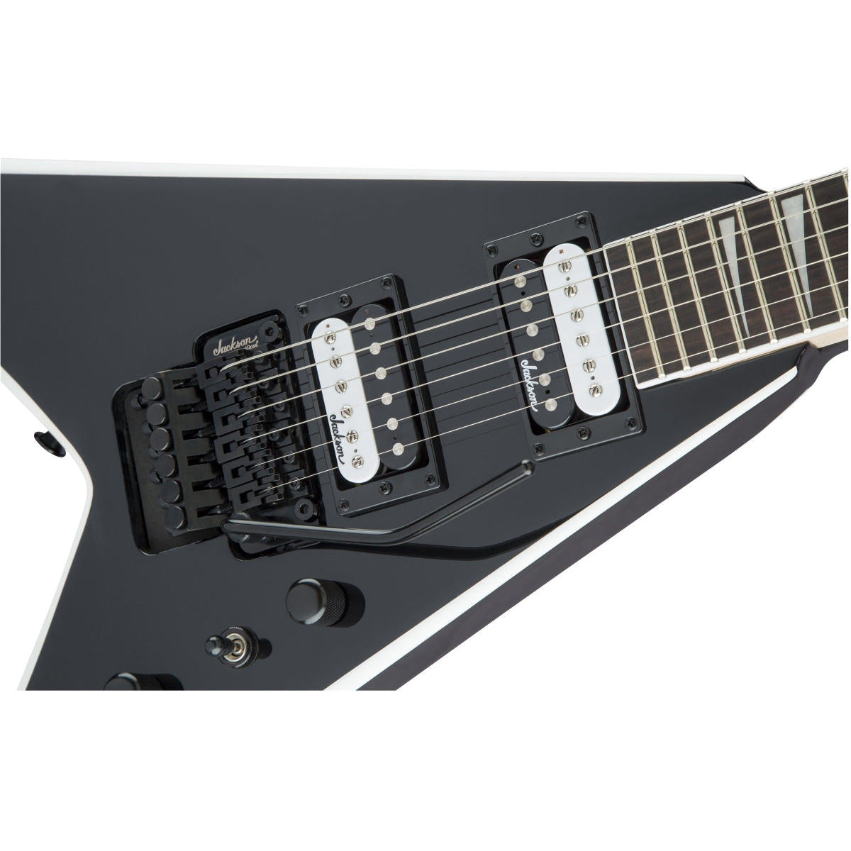 Đàn Guitar Điện Jackson JS Series King V JS32, Black with White Bevels, #2910124572