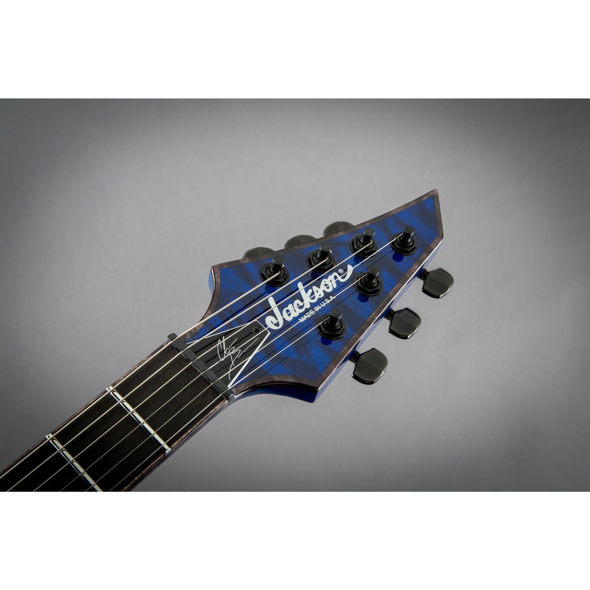 Đàn Guitar Điện Jackson USA Signature Chris Broderick Soloist HT6, Ebony Fingerboard, Transparent Blue, #2803156886