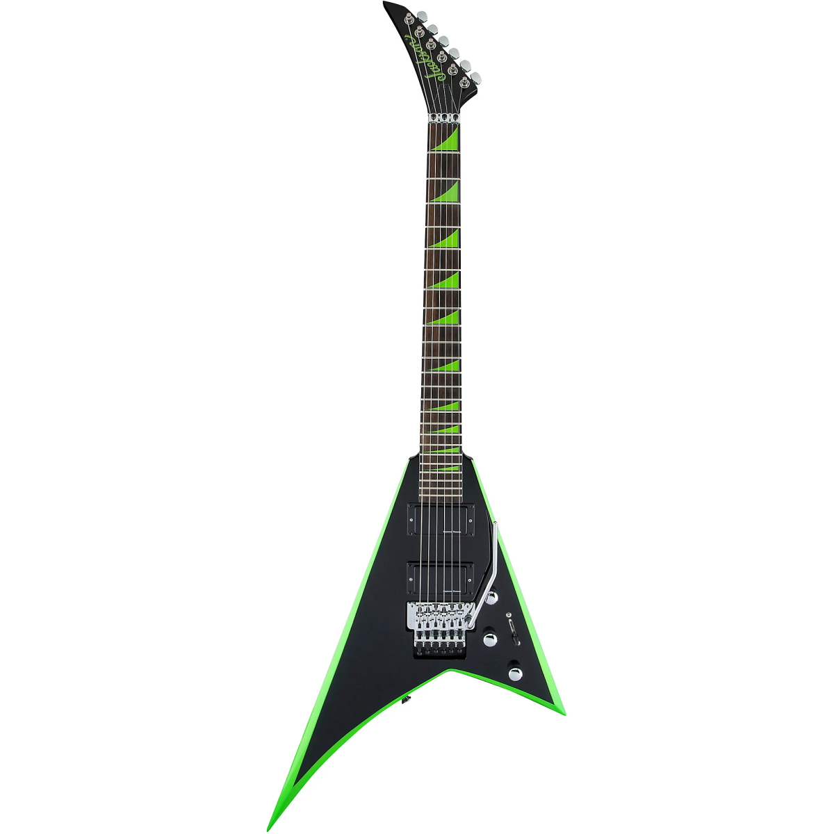 Đàn Guitar Điện Jackson X Series Rhoads RRX24, Laurel Fingerboard, Black With Neon Green Bevels, #2913636529