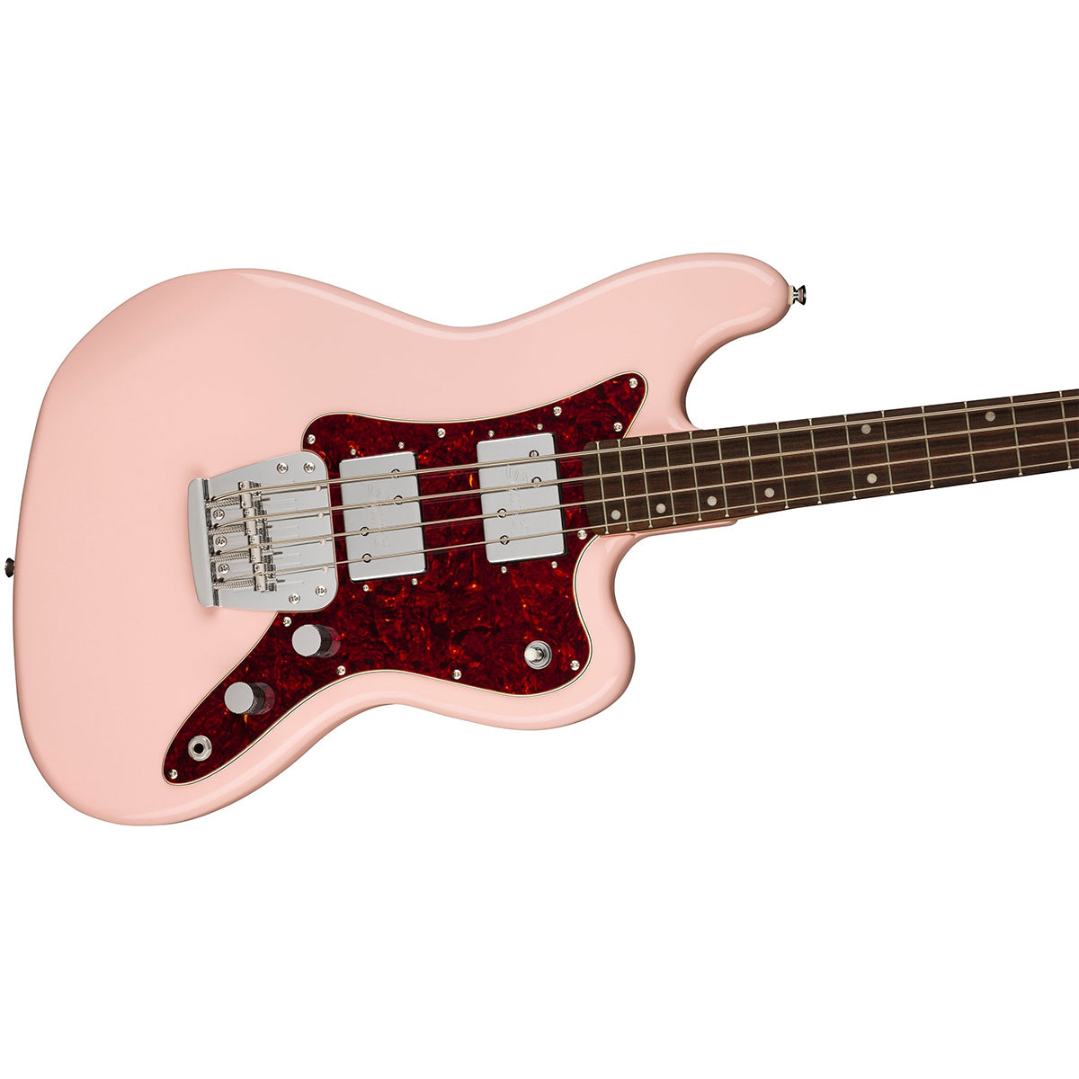 Đàn Guitar Điện Bass Squier Limited Edition Paranormal Rascal Bass HH, Laurel Fingerboard, Shell Pink