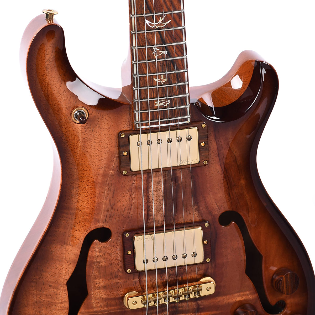 Đàn Guitar Điện PRS McCarty 594 Hollowbody II Wood Library 10 Top Private Stock, Koa Natural Smoked Burst w/Case