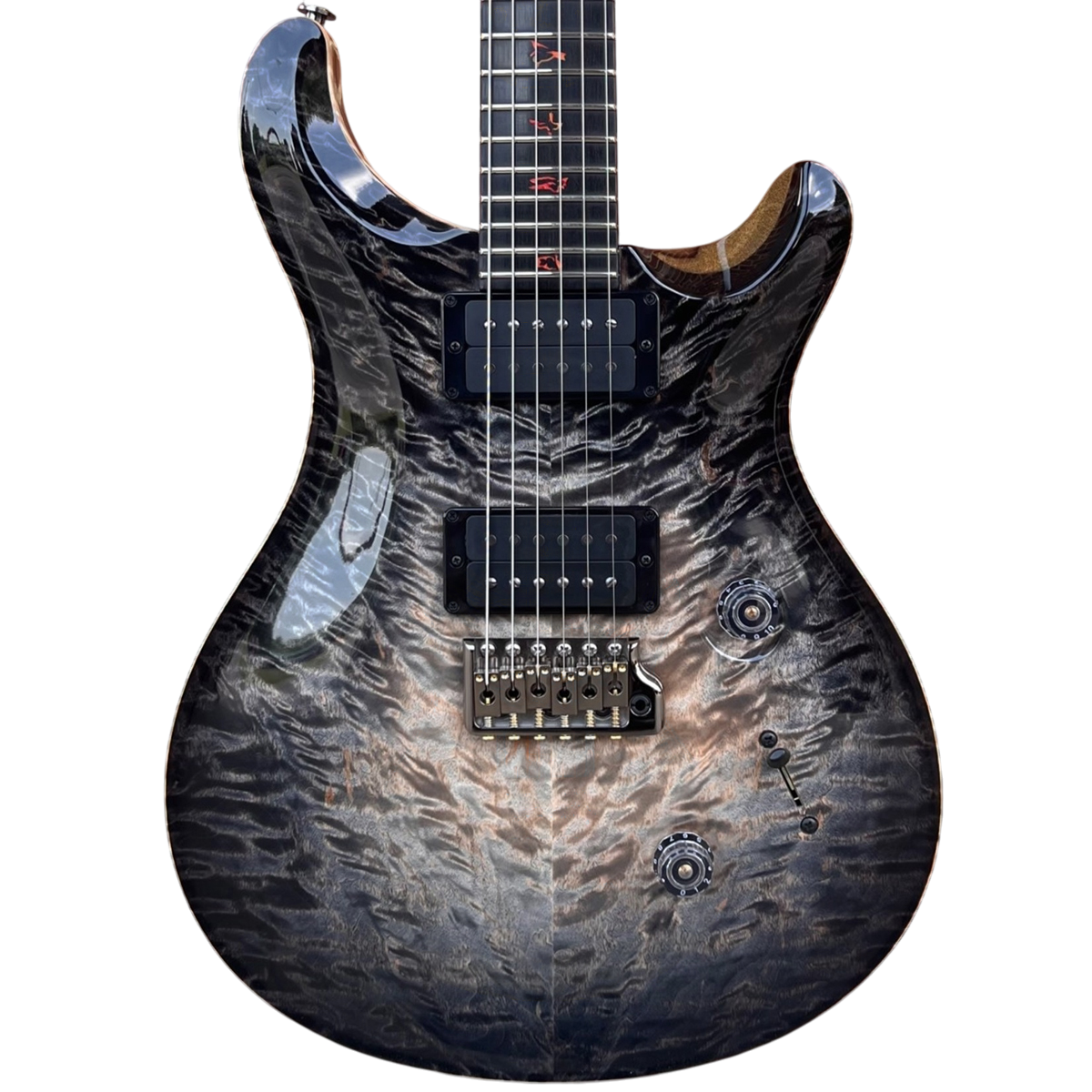 Đàn Guitar Điện PRS Custom 24 Wood Library 10 Top Private Stock, Frostbite Glow Smoked Burst w/Case