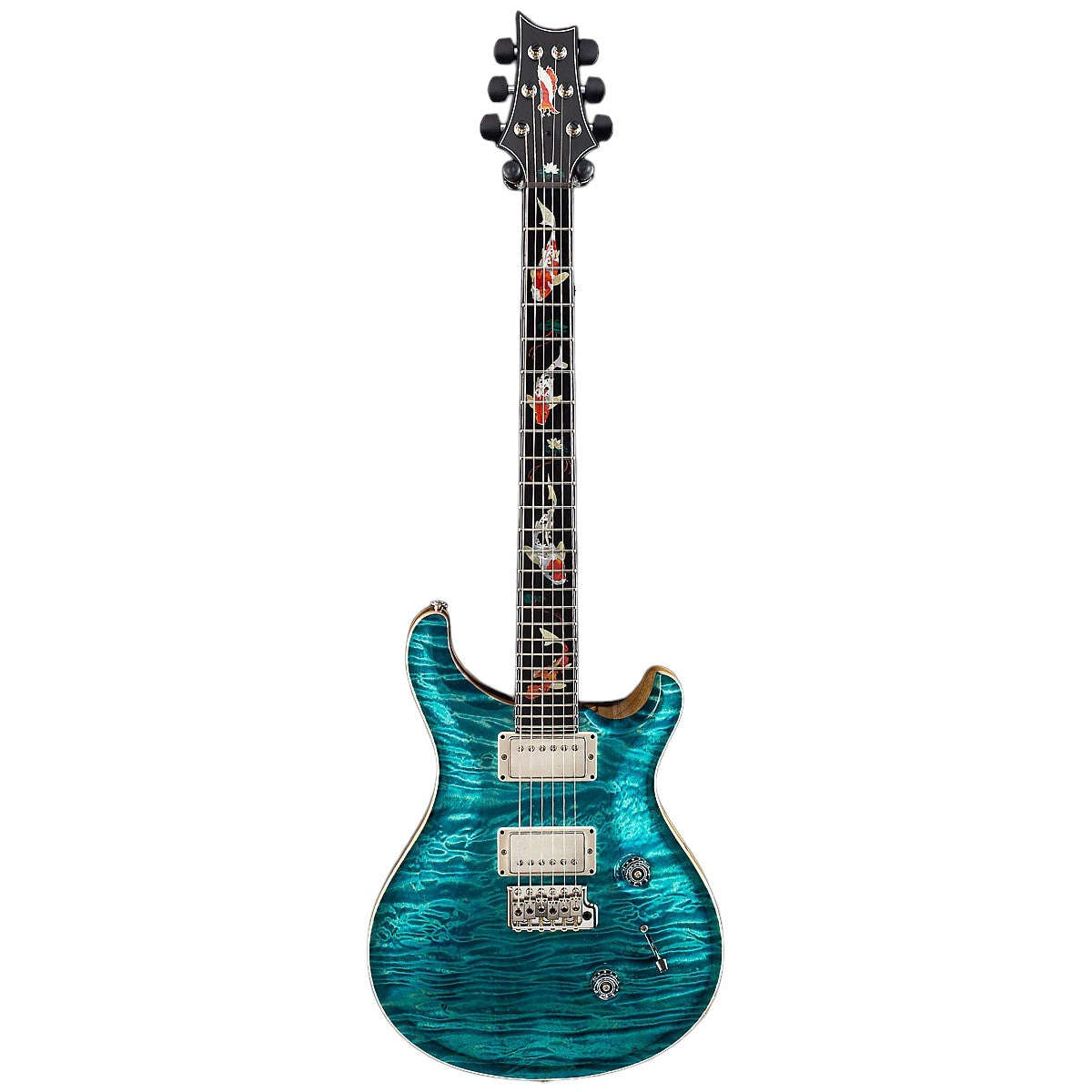 Đàn Guitar Điện PRS Custom 24 Wood Library 10 Top Private Stock, Bahamian Blue Glow w/Case