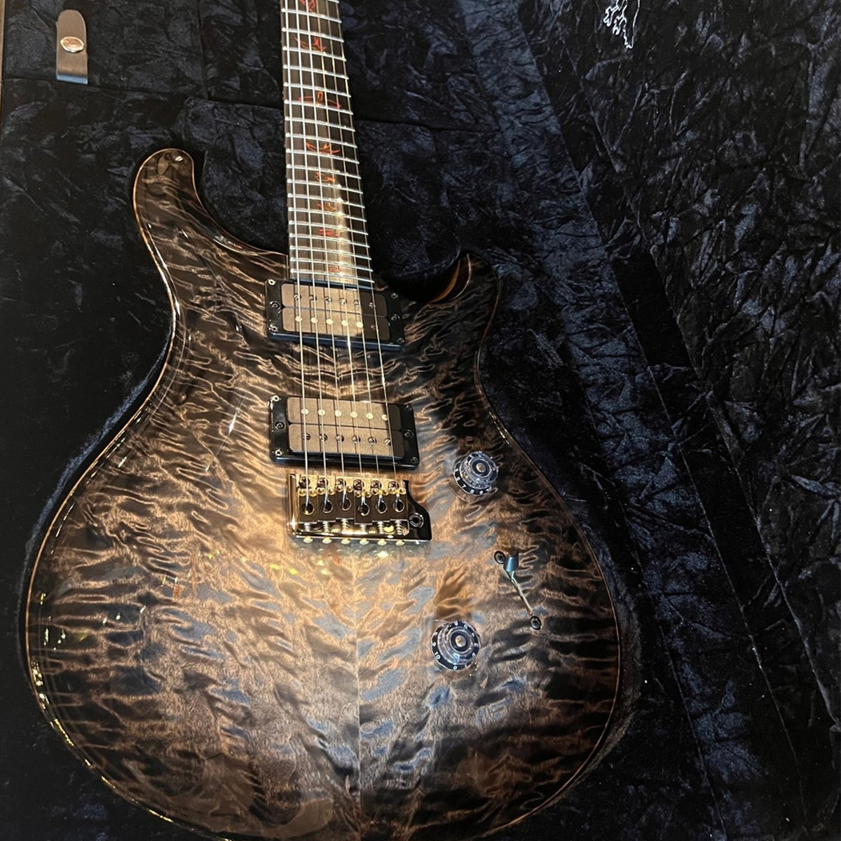Đàn Guitar Điện PRS Custom 24 Wood Library 10 Top Private Stock, Frostbite Glow Smoked Burst w/Case