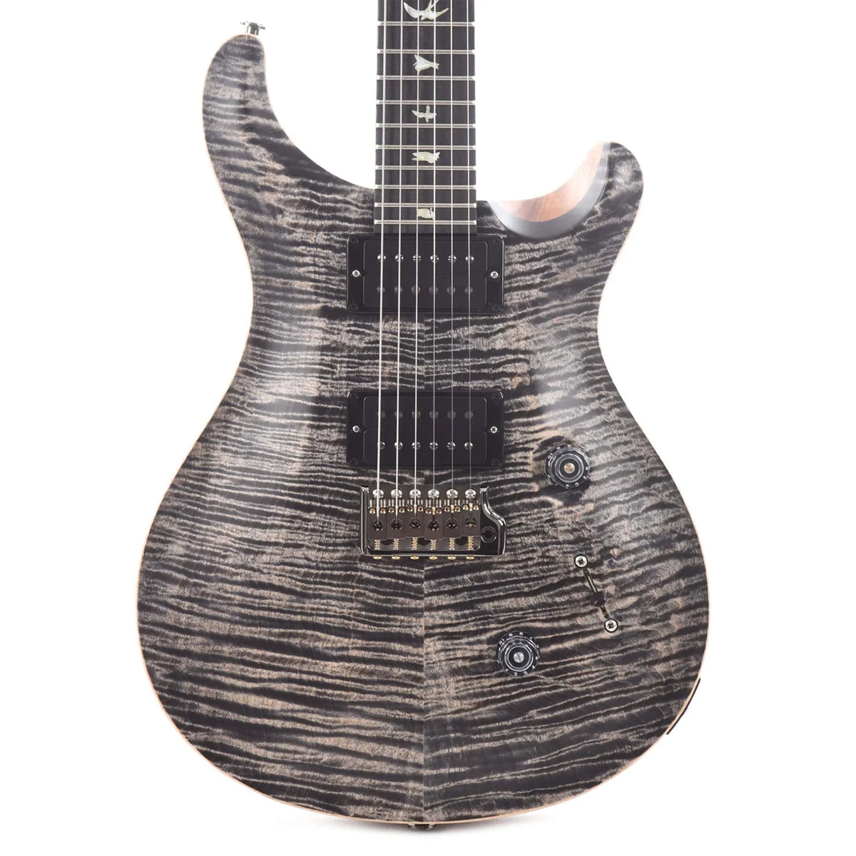Đàn Guitar Điện PRS Custom 24 Wood Library 10 Top, Flame Charcoal Satin w/Case