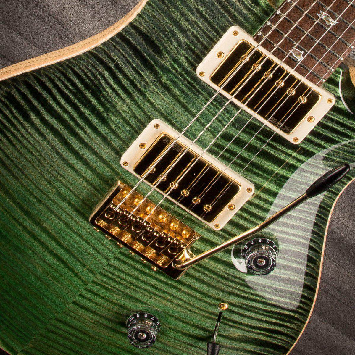 Đàn Guitar Điện PRS Custom 24 Wood Library 10 Top Private Stock, Sage Green Dragons Breath w/Case