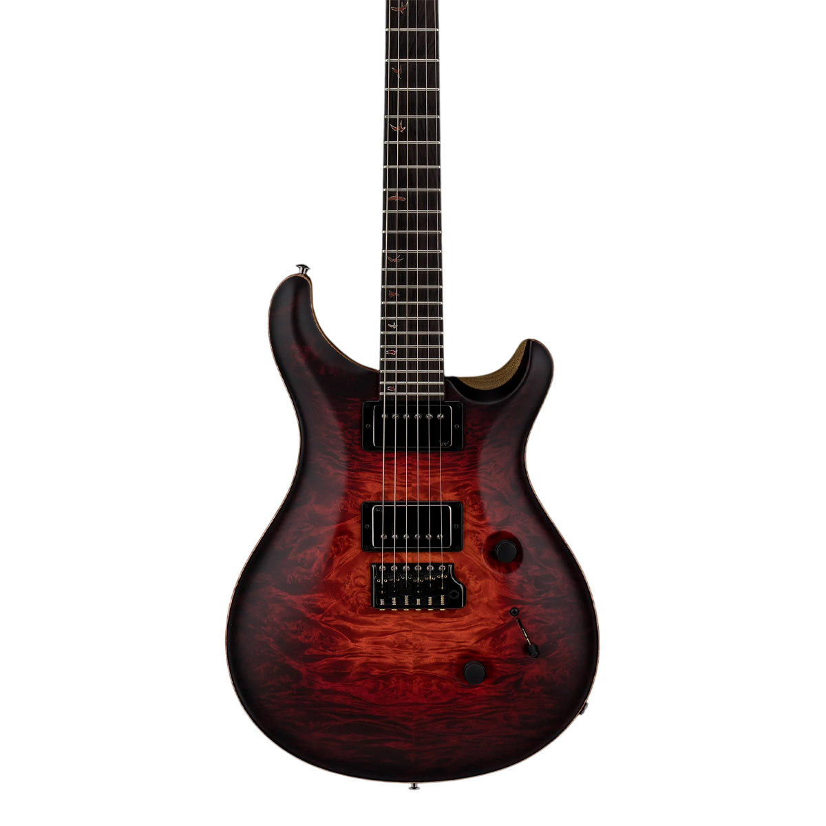 Đàn Guitar Điện PRS Custom 24 Wood Library 10 Top Private Stock, Satin Fire Red Glow Smokeburst w/Case