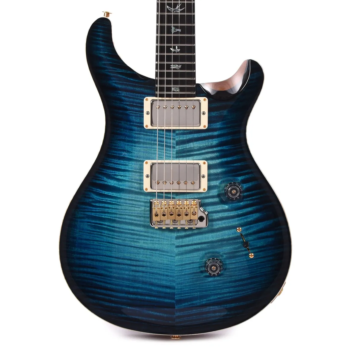 Đàn Guitar Điện PRS Custom 24 Wood Library 10 Top Private Stock, Blue Steel Glow Smoked Burst w/Case