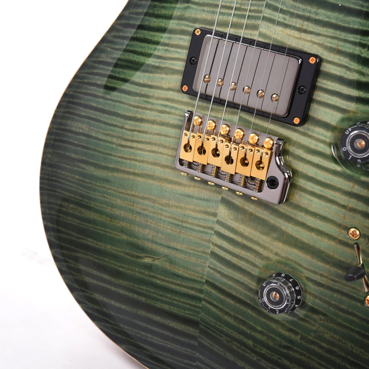 Đàn Guitar Điện PRS Custom 24 Wood Library 10 Top Private Stock, Sage Glow w/Case