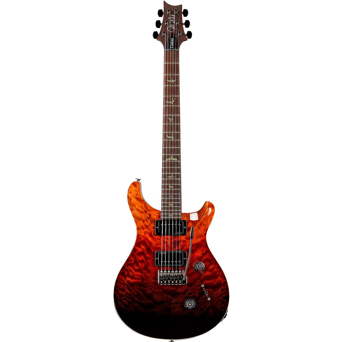 Đàn Guitar Điện PRS Custom 24 Wood Library 10 Top, Fire Red Gray Black Fade w/Case