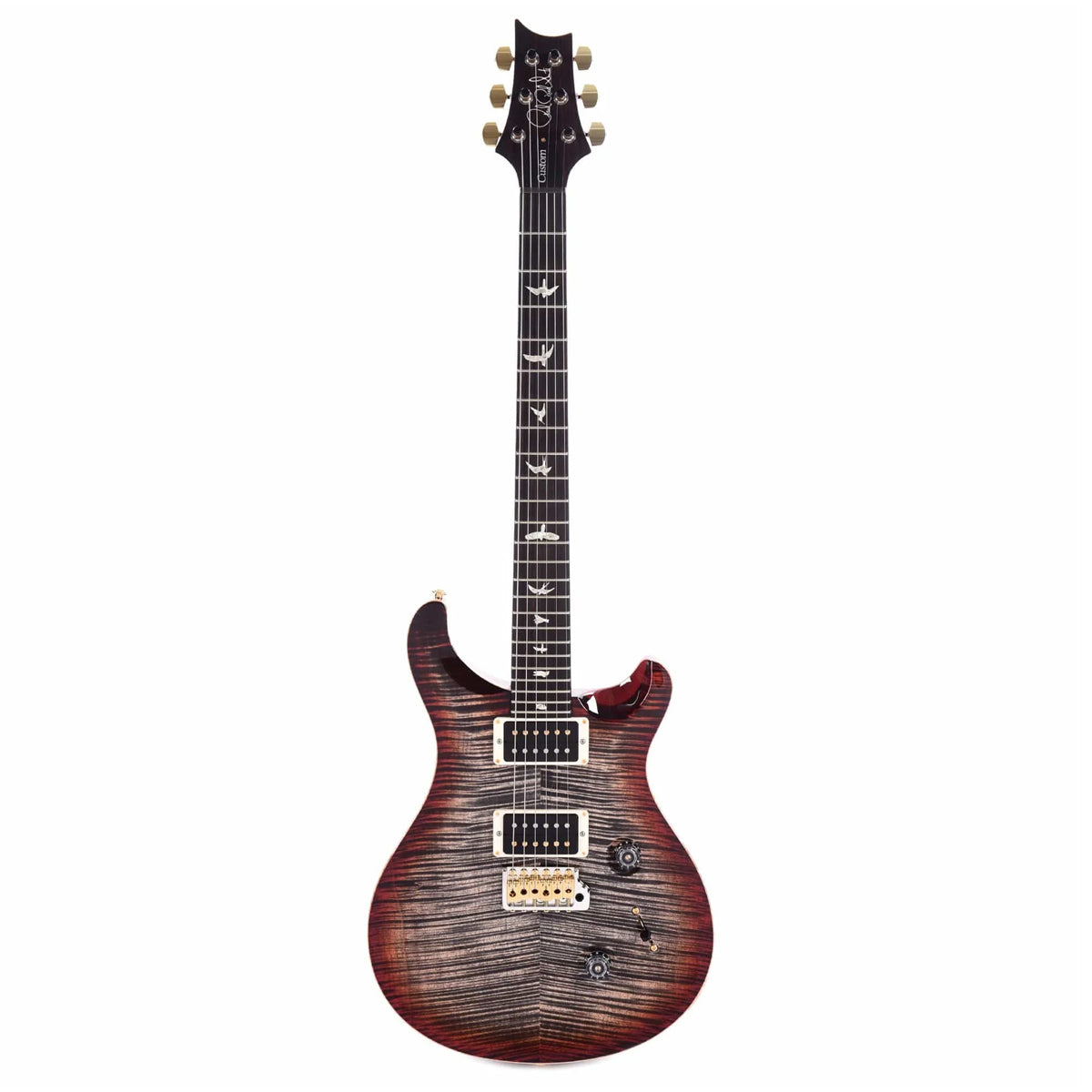 Đàn Guitar Điện PRS Custom 24 Wood Library 10 Top, Charcoal Cherry Burst w/Case