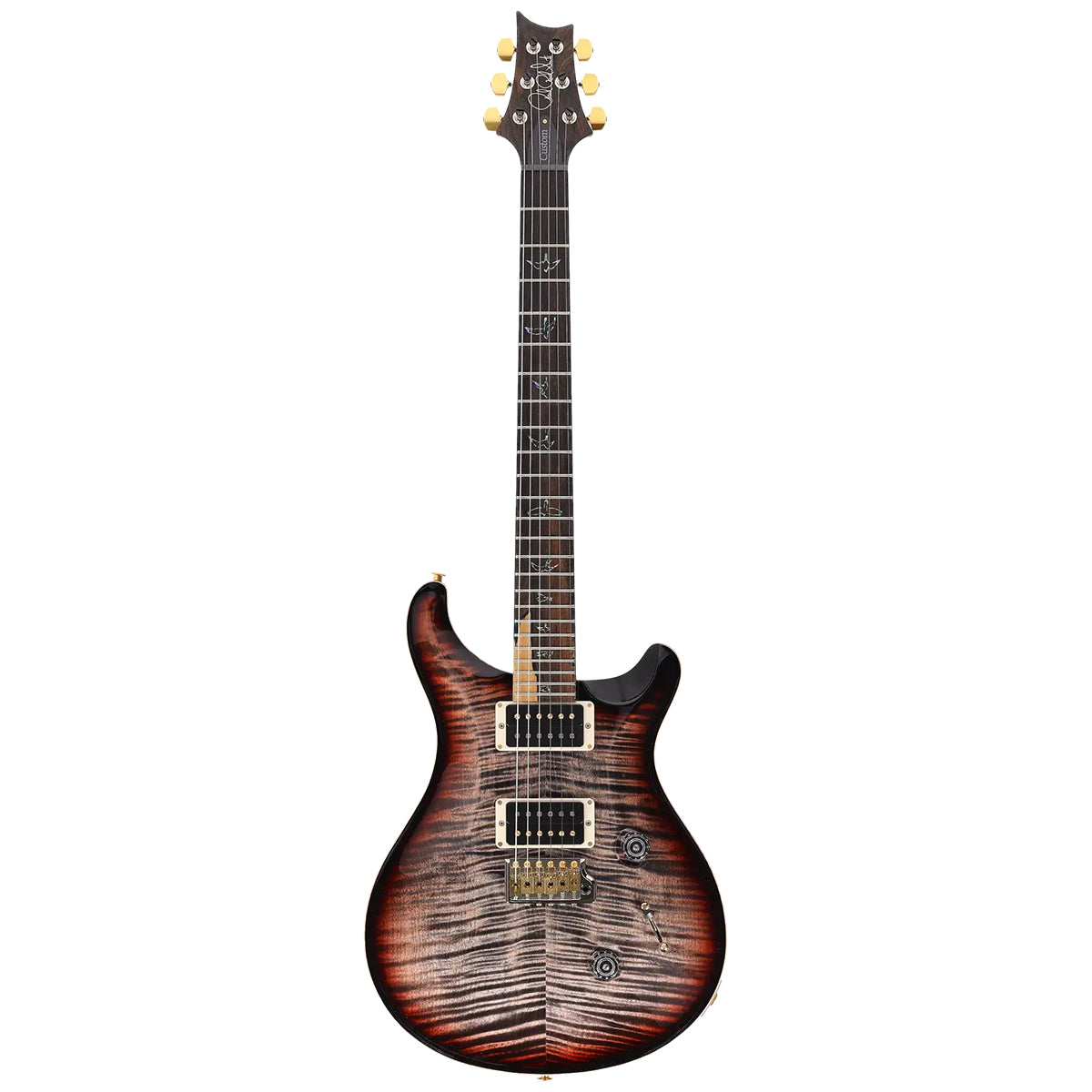 Đàn Guitar Điện PRS Custom 24 Wood Library 10 Top, Charcoal Tri-Color Burst w/Case