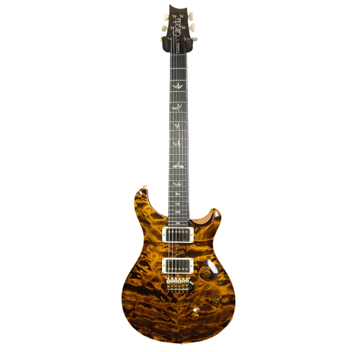 Đàn Guitar Điện PRS Custom 24 Piezo Wood Library 10 Top, Yellow Tiger w/Case