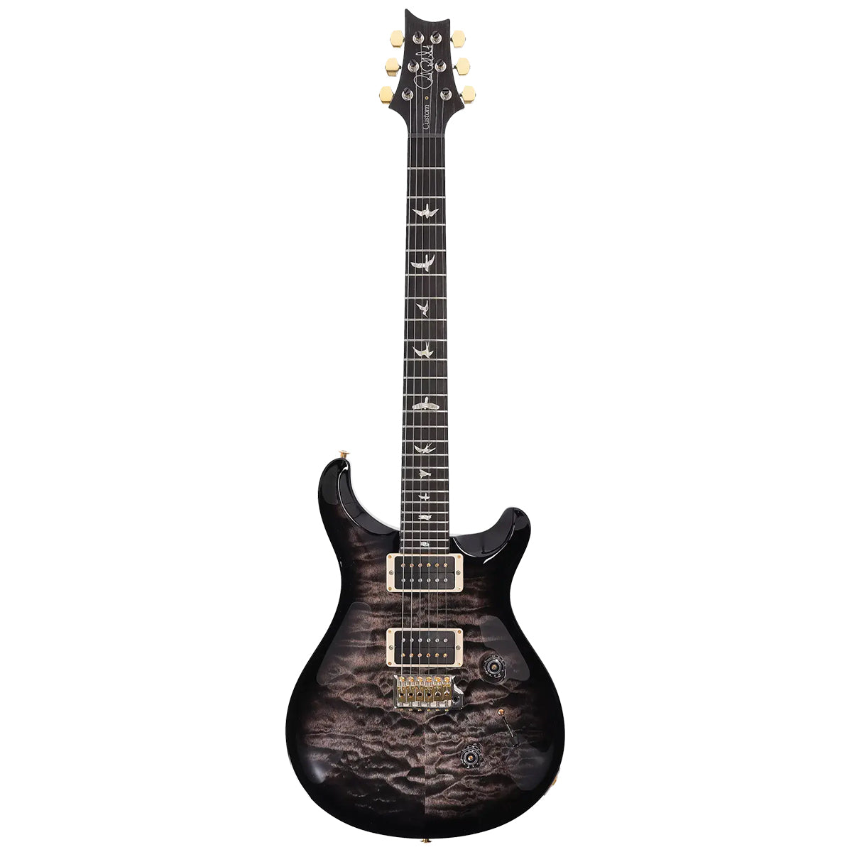 Đàn Guitar Điện PRS Custom 24 Wood Library 10 Top, QM Charcoal Burst w/Case