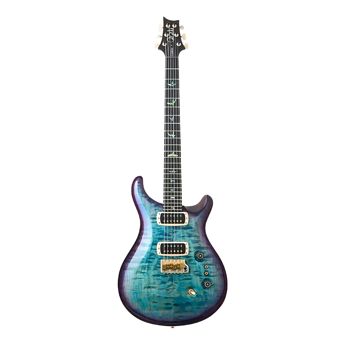 Đàn Guitar Điện PRS Custom 24-08 Wood Library 10 Top, Aquableux Purple Burst w/Case