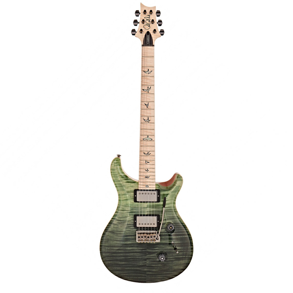 Đàn Guitar Điện PRS Custom 24 Wood Library 10 Top, Trampas Green Fade w/Case