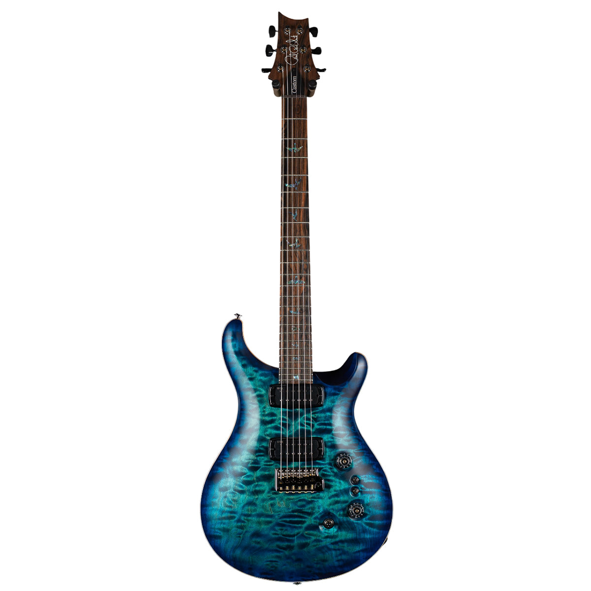 Đàn Guitar Điện PRS Custom 24-08 Wood Library 10 Top, Cobalt Blue Quilt w/Case