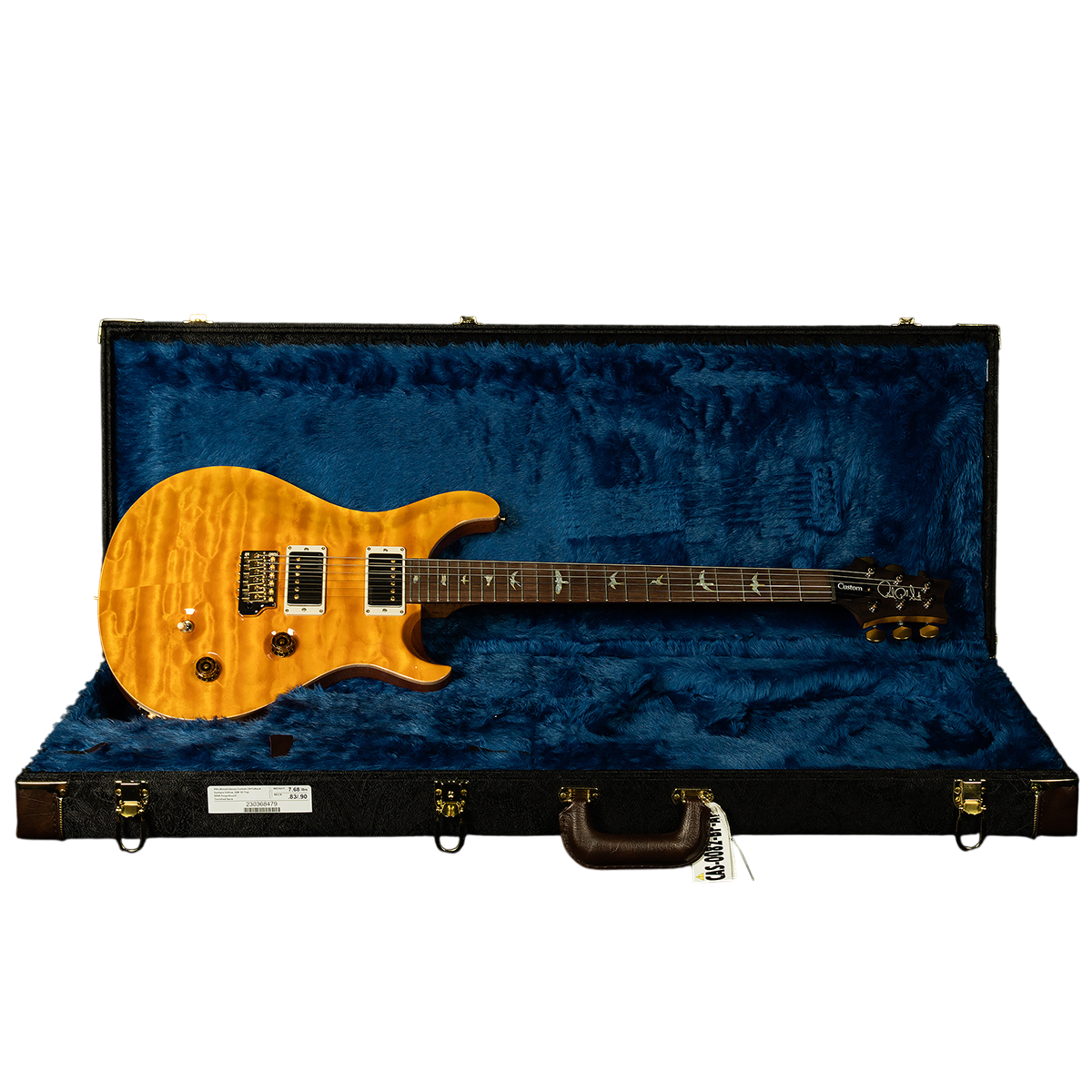 Đàn Guitar Điện PRS Custom 24 Wood Library 10 Top, Santana Yellow w/Case