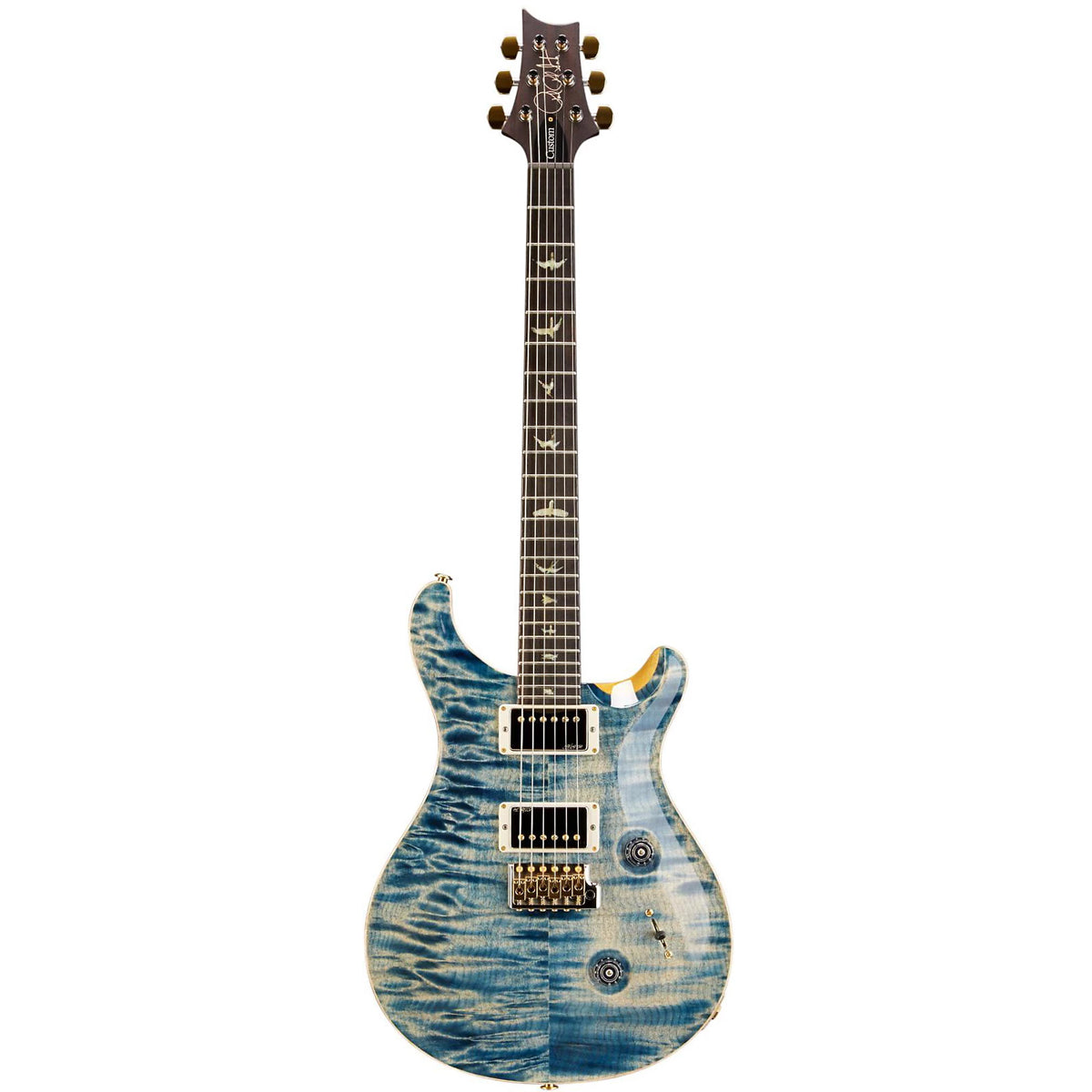Đàn Guitar Điện PRS Custom 24 Wood Library 10 Top, Faded Whale Blue Burst w/Case